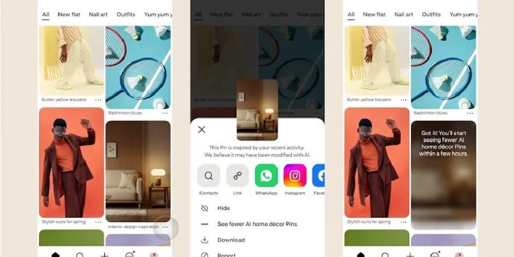 Pinterest محتوا را برای هوش مصنوعی مشخص کرد