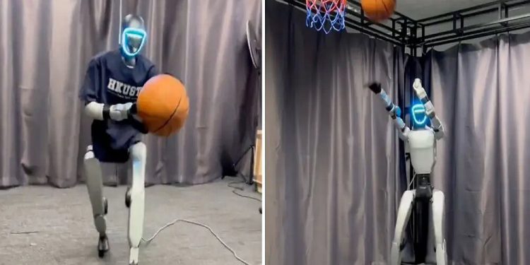 بازی بسکتبال یک ربات انسان نما چینی را تماشا کنید